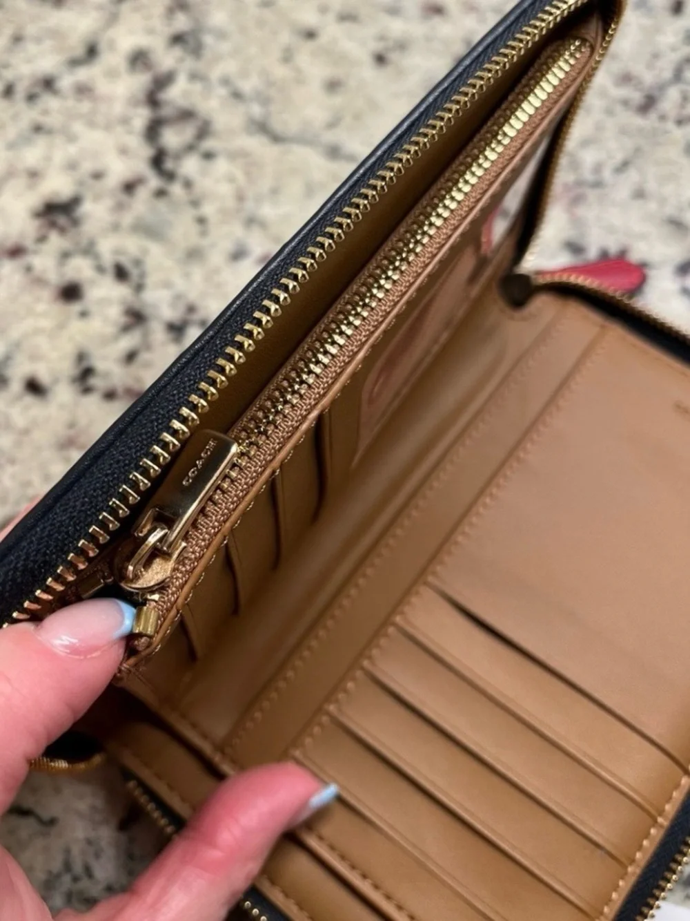 Coach Jacquard Zip Around Closure Wallet (NWOT)